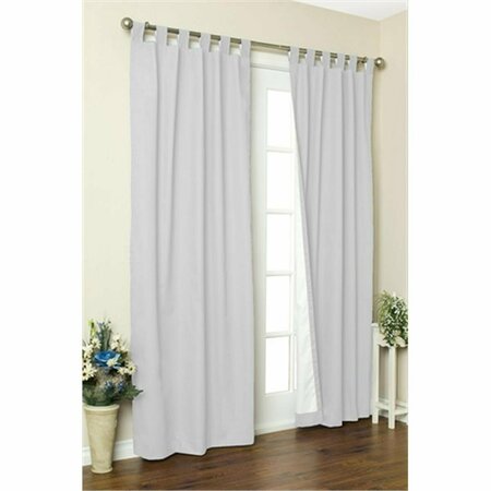 COMMONWEALTH HOME FASHIONS Thermalogic Insulated Solid Color Tab Top Curtain Pairs 54 in., White 70292-153-001-54